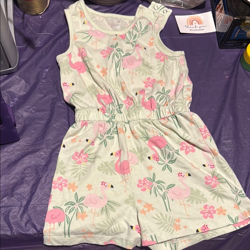 Garanimals| Flamingo Print Kids Romper